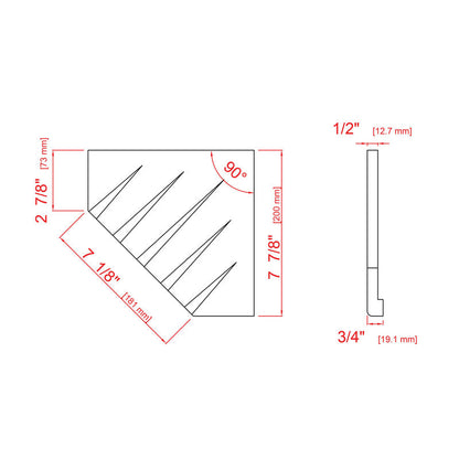Wetwall Niche Corner Shelf