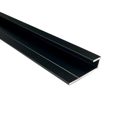 Wetwall Alloy End Cap Trim Matt Black 2440mm