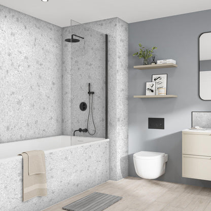 Wetwall Mermaid Bathroom Wall Panel White Marble