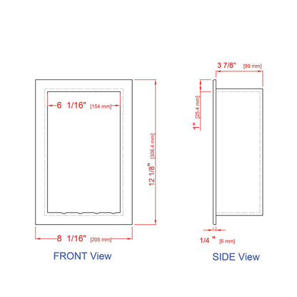 Wetwall Niche Recessed Single Shelf