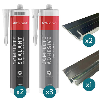 Wetwall Alloy 2 Sided Installation Kit