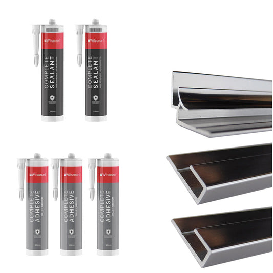 Wetwall Alloy 2 Sided Installation Kit