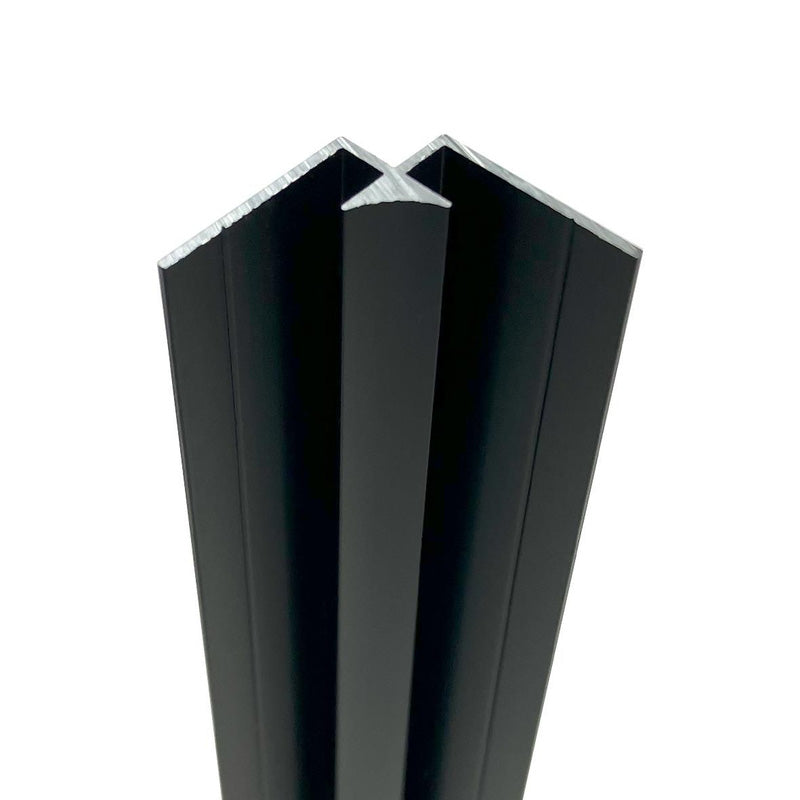 Wetwall Alloy Internal Corner Trim Matt Black