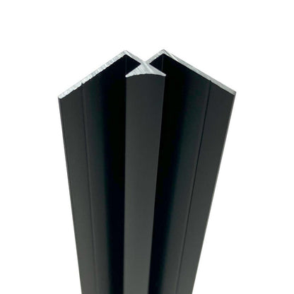 Wetwall Alloy Internal Corner Trim Matt Black