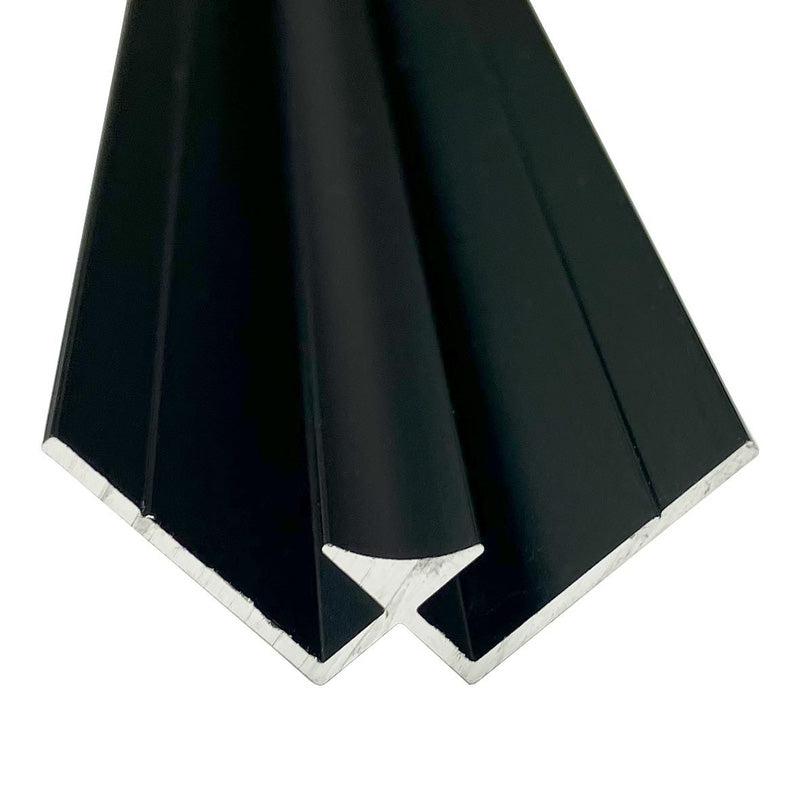 Wetwall Alloy Internal Corner Trim Matt Black