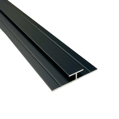 Wetwall Alloy H-Joint Trim Matt Black 2440mm