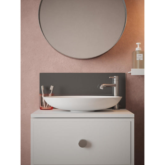 Splashback Charcoal Glass Bathroom Splashback 250 x 500mm