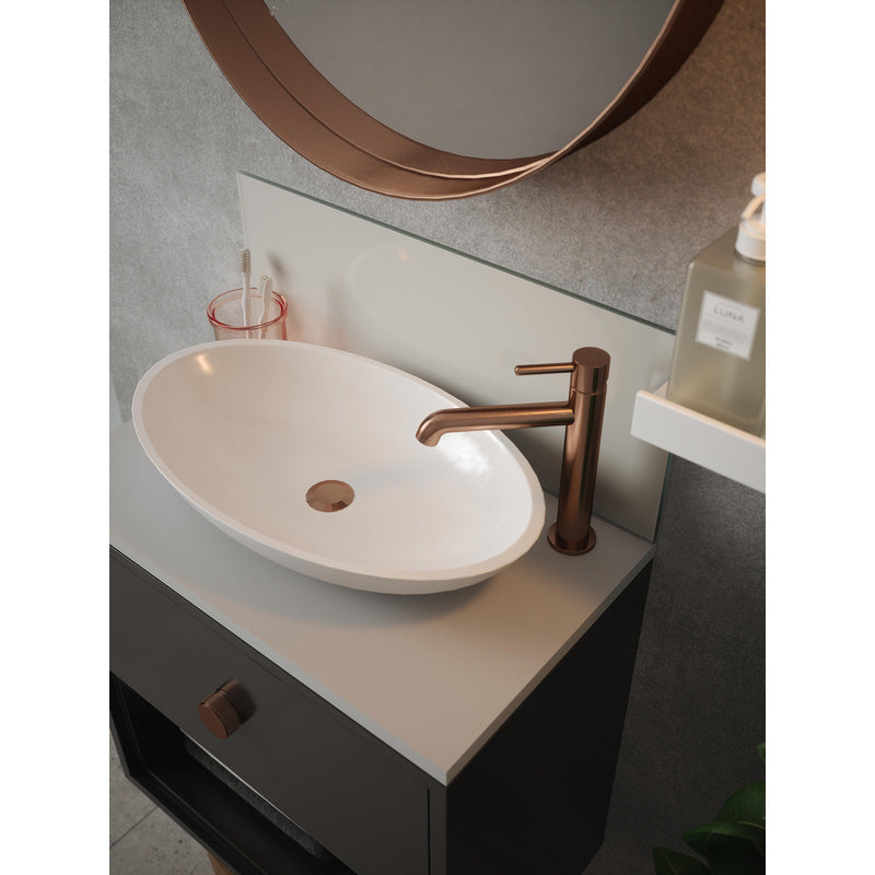 Splashback Silk Grey Glass Bathroom Splashback 250 x 500mm