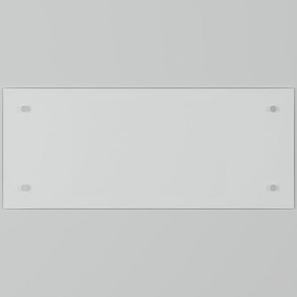 Splashback Clear Glass Bathroom Splashback 250 x 500mm Chrome Caps