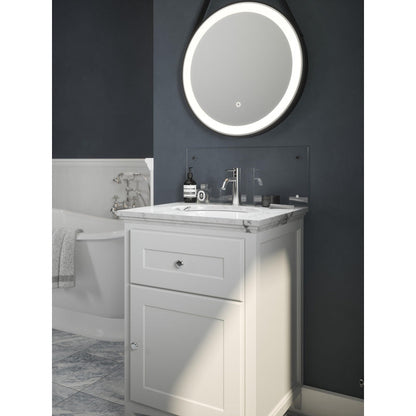 Splashback Clear Glass Bathroom Splashback 250 x 500mm Chrome Caps