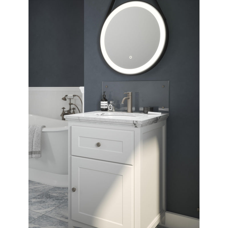 Splashback Clear Glass Bathroom Splashback 250 x 500mm Bronze Caps