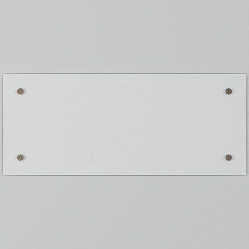 Splashback Clear Glass Bathroom Splashback 250 x 500mm Bronze Caps