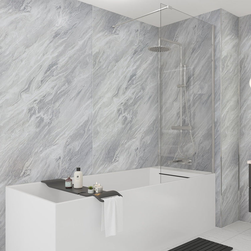 Wetwall Mermaid Bathroom Wall Panel Brera Marble