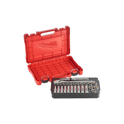 Milwaukee Metric Ratchet & Socket Set 1/2''
