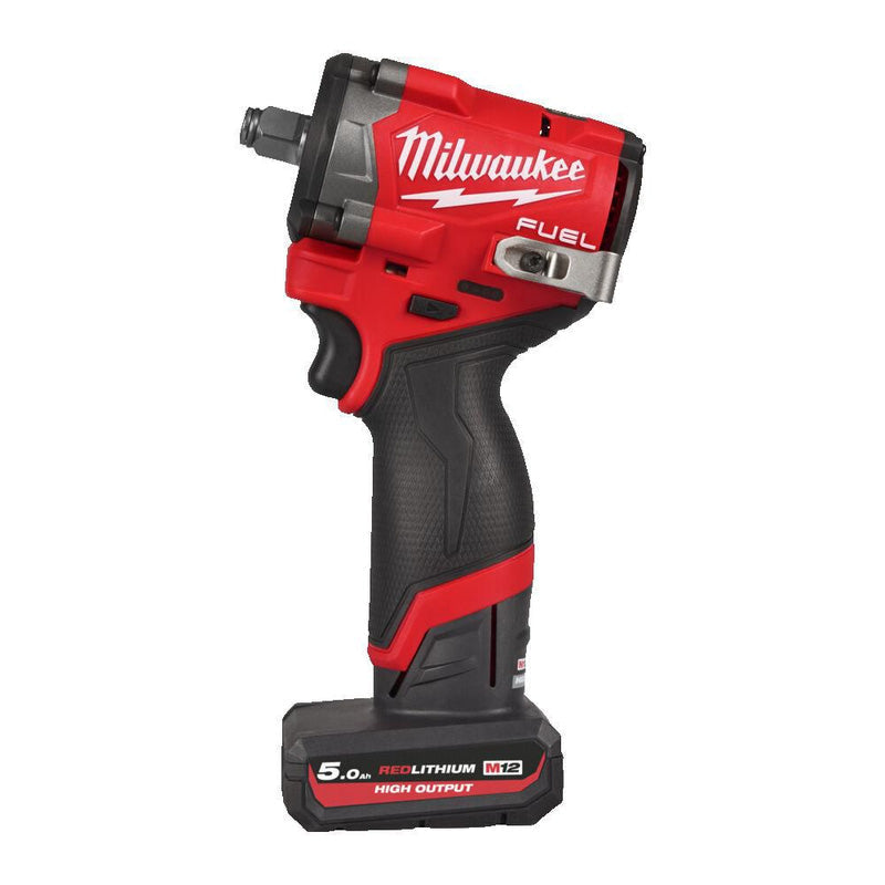 Milwaukee M12FCIWF12G3-502X FUEL™ Compact 1/2" Impact Wrench with Friction Ring 2 x 5.0Ah