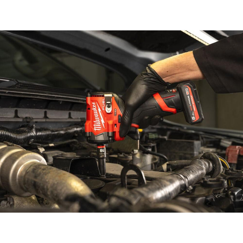 Milwaukee M12FCIWF12G3-502X FUEL™ Compact 1/2" Impact Wrench with Friction Ring 2 x 5.0Ah