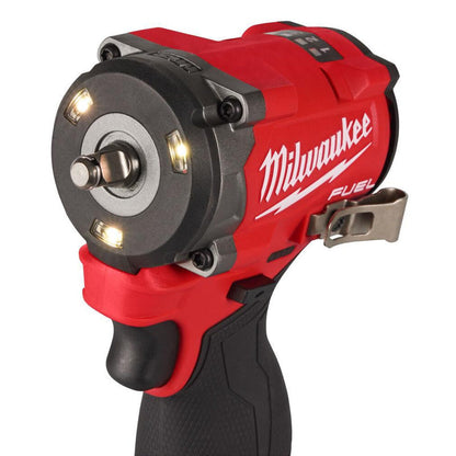 Milwaukee M12FCIWF38G3-502X FUEL™Compact 3/8" Impact Wrench with Friction Ring 2 x 5.0Ah