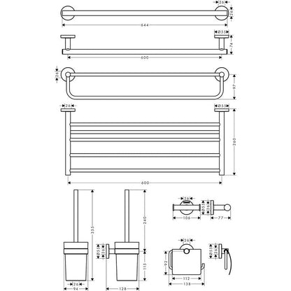 Hansgrohe Logis Universal Bath Accessory Set 5 in 1 Chrome