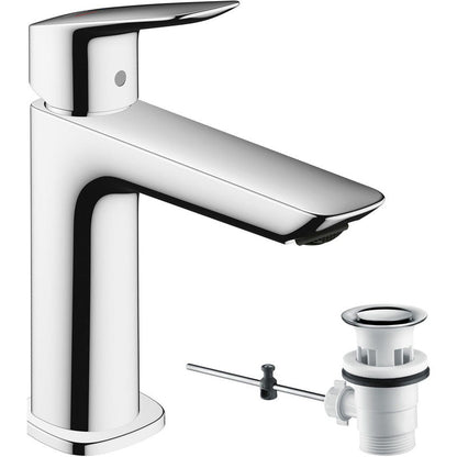Hansgrohe Logis Basin Mixer Tap 110 Fine CoolStart with Pop-up Waste Chrome