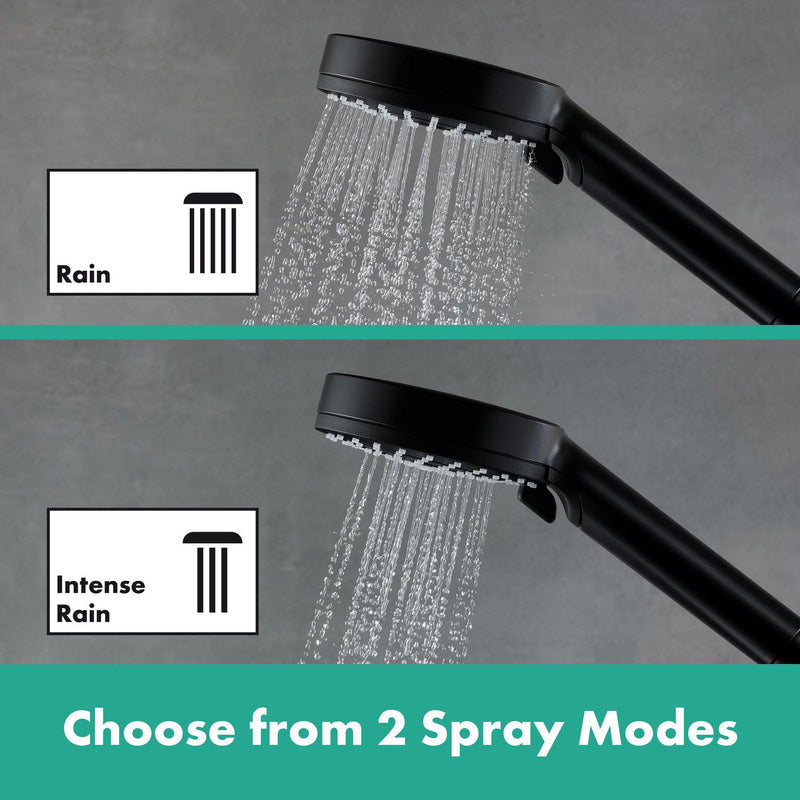 Hansgrohe Vernis Shape 240 EcoSmart Thermostatic Shower System Matt Black