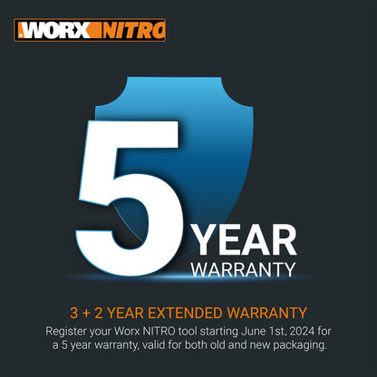 Worx Nitro 20V 18 Gauge Finish Nailer Body Only