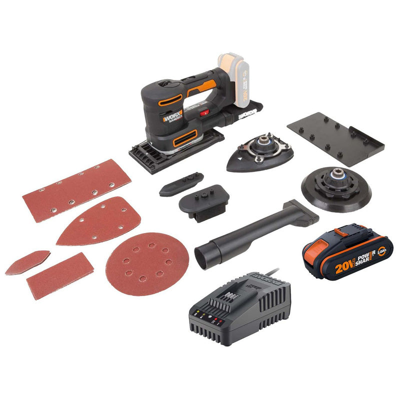 Worx 20V Multi Sander 1 x 2.0Ah