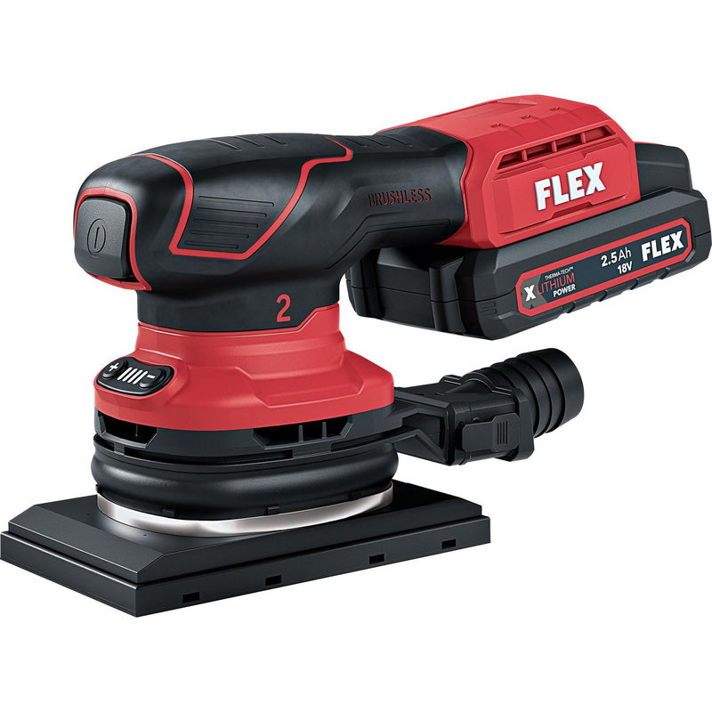 FLEX 18V OSE-2-80 Brushless Random Orbital Sander 2 x 2.5Ah