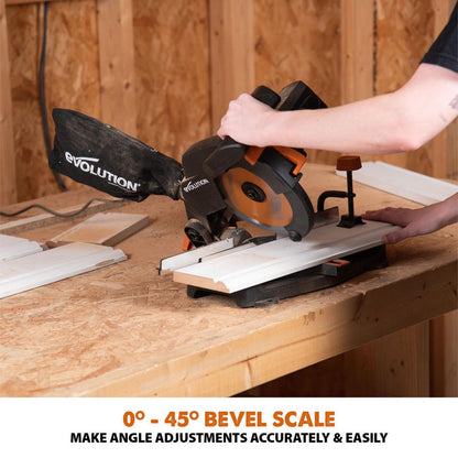 Evolution TSR210CMS 210mm Multi-Material Compound Mitre Saw 240V