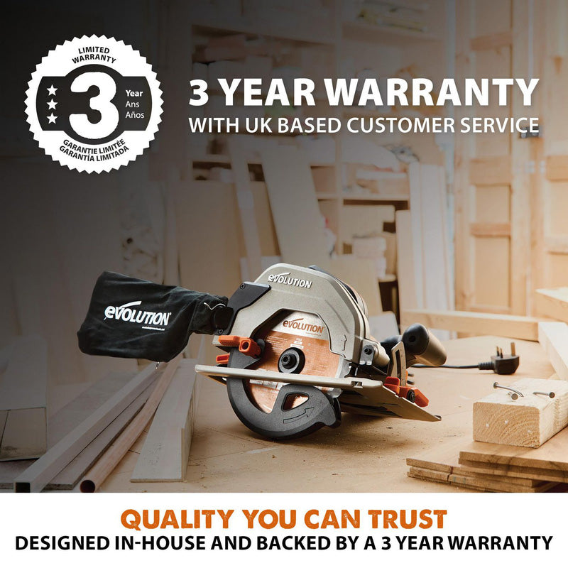 Evolution TSR165CCS Multi Material Circular Saw 165mm 240V