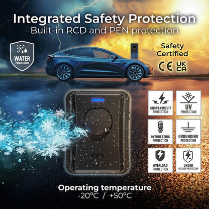 Masterplug EV Smart Wall Charger Type 2 Single Phase Socketed Mode 3 IP55 7.4kW 32A