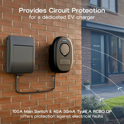 BG Sync Energy EV Charger Populated Consumer Unit 5 Way IP65 100A Main Switch 40A RCBO Type 2 SPD