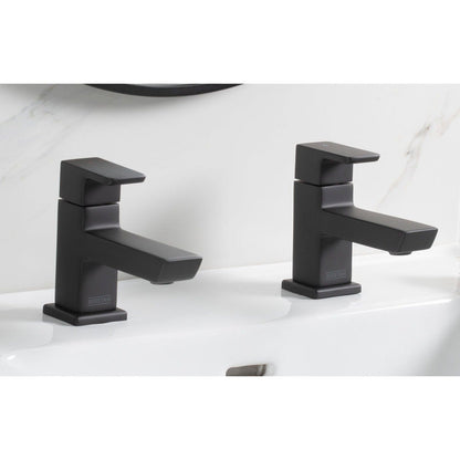 Bristan Cobalt Basin Pillar Taps Black