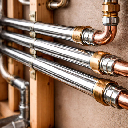 Chrome Plated Copper Pipe 15mm x 2m – Decorative Plumbing Pipe