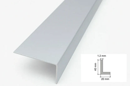 Equal & Unequal Edge Protector Light Grey PVC Plastic Corner Angle Trim 90°