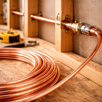 Flexible 10mm copper pipe coil suitable for heating and water installations