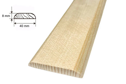 Pine Wood Flat Trim Moulding Beading Natural Flat Bar