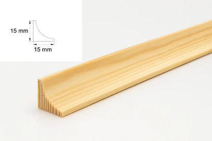 Pine Wood Natural Moulding Scotia Trim Decorative Skirting Edge Strip