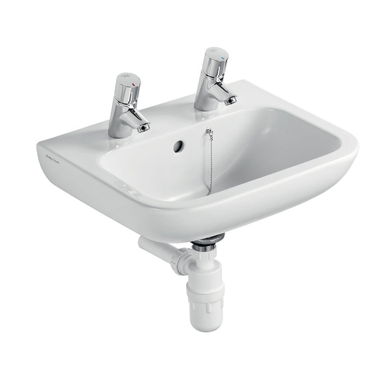 Portman 21 Basin 50cm – 2 Tap Hole Bathroom Sink